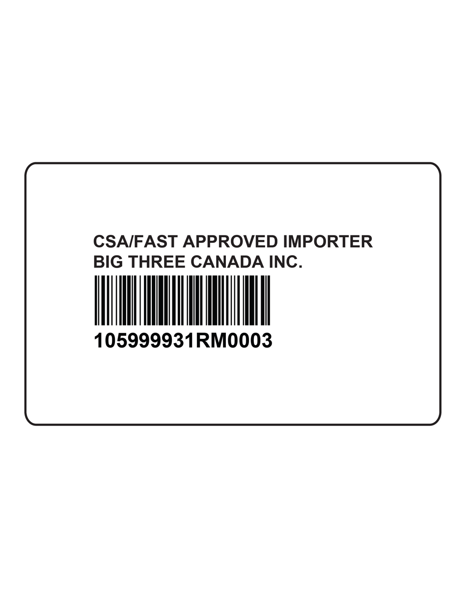 Sample Csa Label CSA Cards - BorderLabels.com